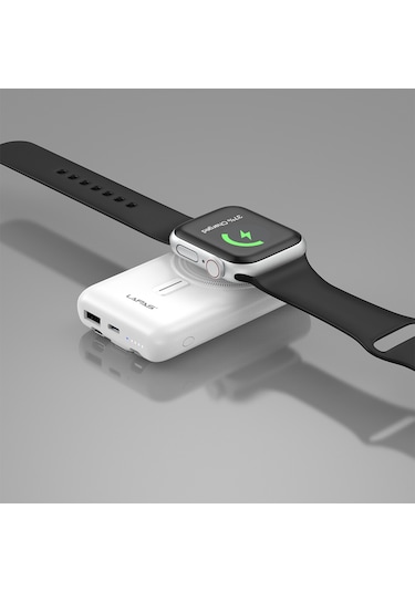 Lapas Lp-pw004 Akıllı Saat Kablosuz Şarj Özellikli Wireless Powerbank 10000mah 15w Beyaz