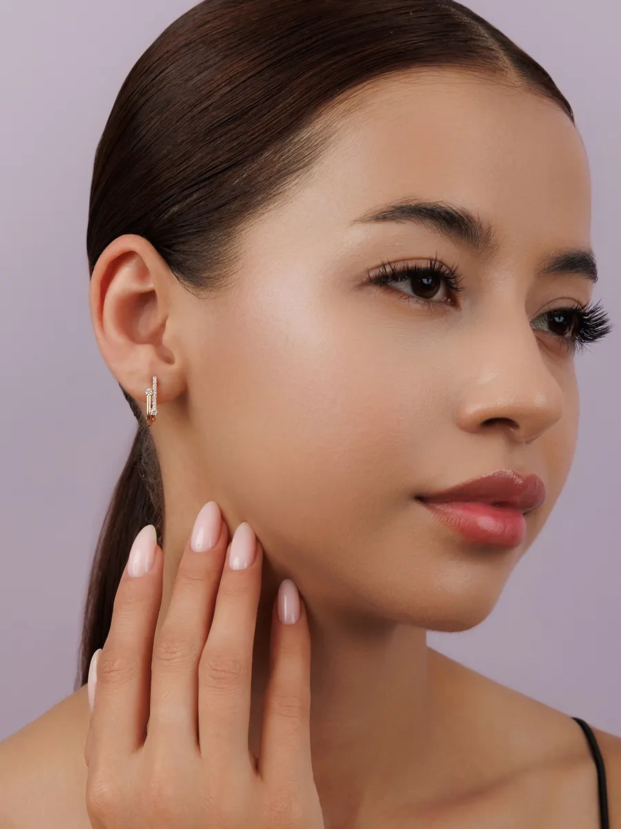 Veronika Jewelry Factory 925 Ayar Gümüş Yol Küpe 462123728 Altın