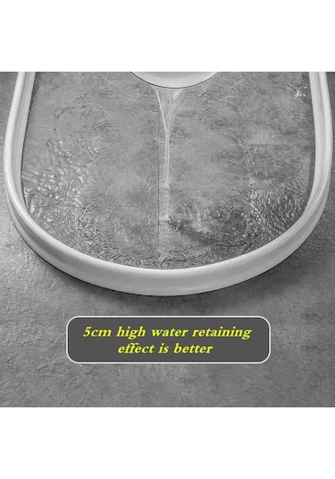 50-300 Cm Kauçuk Silikon Duş Bariyeri Su Durdurucu Banyo Su Geçirmez Şerit 3cm-beyaz 100cm