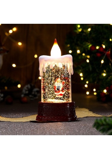 Novahub Yeni Yaşlı Yaratıcı Süsleme Parlayan Noel Mum Mum Masaüstü Lambası Lambası Gece Çanta Bronz Adam 20 İh 20