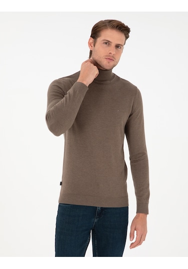 Pierre Cardin Erkek Vizon Melanj Kazak /triko 50296582-vr174 Vizon Melanj