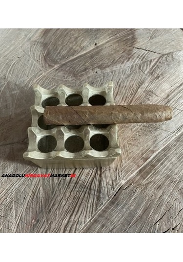 ANTİK PİRİNÇ SARI KÜLLÜK PURO KÜLLÜĞÜ SİĞARA KÜLLÜK 8*8CM