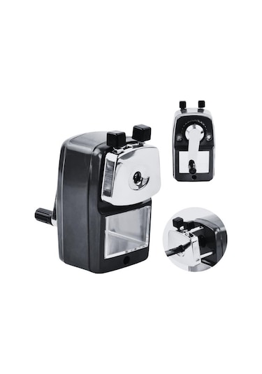 Mas 6732 Masa Tipi Büyük Kollu Kalemtraş - Siyah