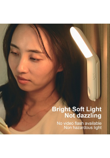 Springsun Ev Led Gece Lambası: Dokunmatik Kontrol, 3 Renk Seçeneği, 270 Döner Işık, Çoklu Montaj Kanca/sünger/mıknatıs , 2000mah Pil, Yüksek Parlaklık Beyaz