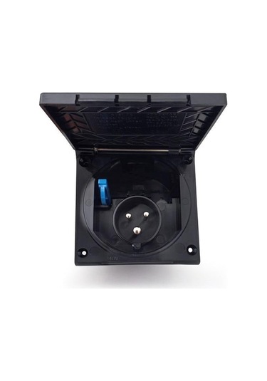 Shuıvan Dış Elektrik Besleme Prizi Kapaklı Emniyetli 16ah - Siyah-958