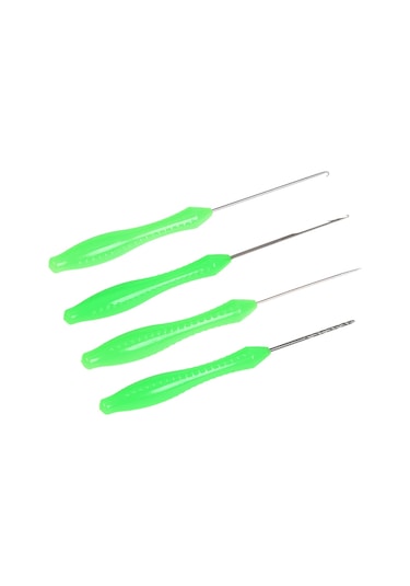 Lemestar 4'lü Plastik Saplı Kaydırmaz Balık Yemi İğnesi Seti - Balıkçılık Araç Gereci