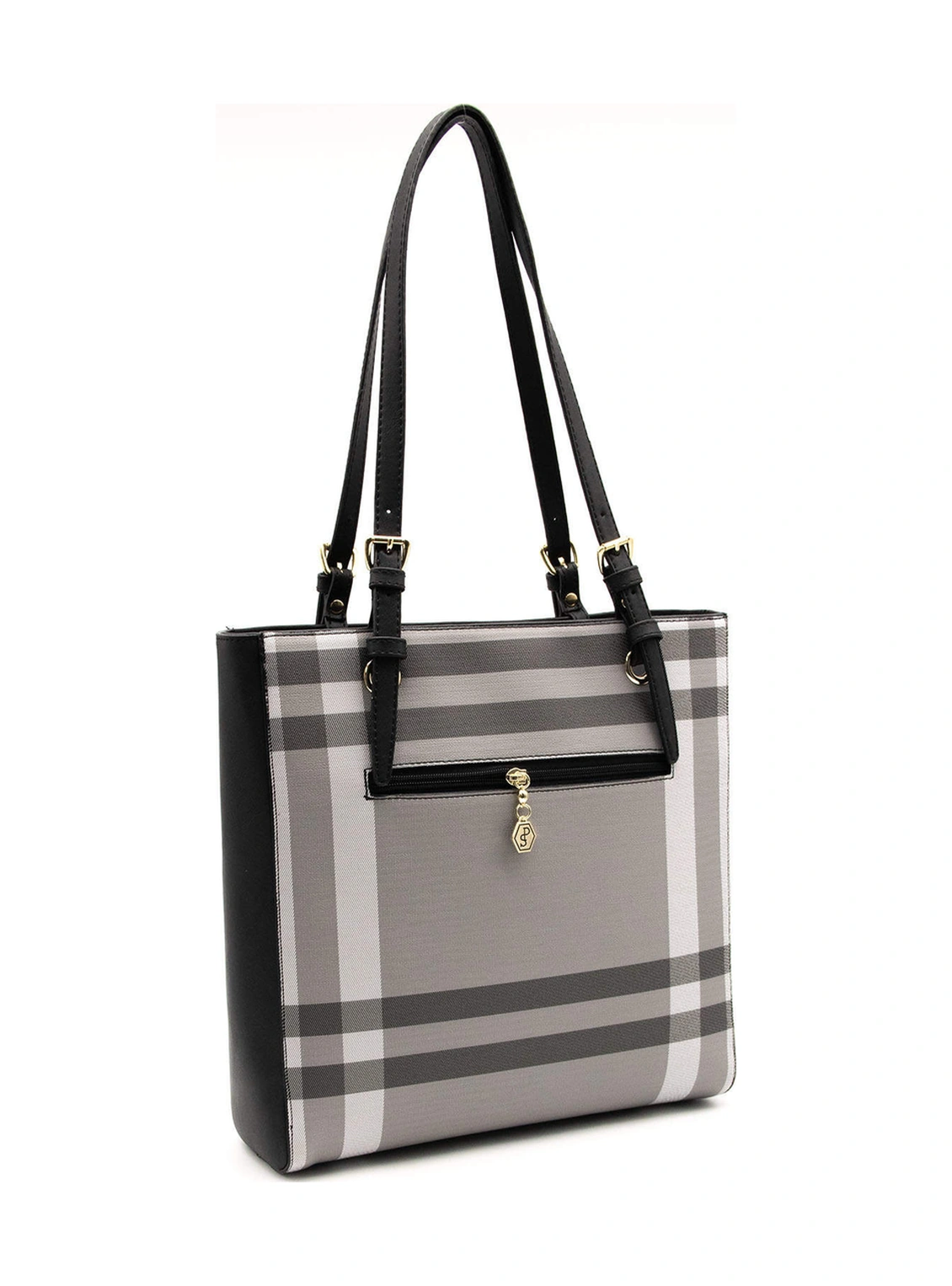 Silver Polo Kadın Omuz Çanta 1096 Gri - Siyah