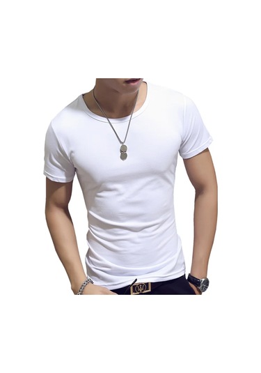 Snapbuymoda Erkek Yazlık Kısa Kollu V Yaka Polyester Tişörtmorerkek Mor