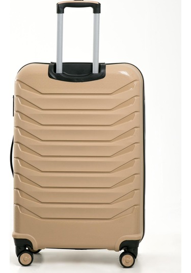 Yefa Pp Polipropilen Kırılmaz Orta & Kabin Boy 2'li Valiz Seti Gold