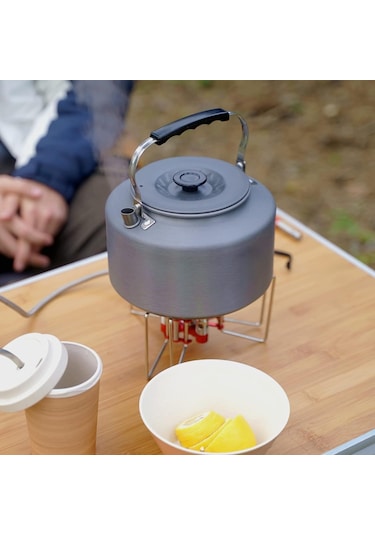 2.2l Kamp Su Isıtıcısı Kamp Çay Kahve Potu Büyük Açık Hava Yürüyüş Su Isıtıcısı Pot Taşınabilir 2.4 Quart Kamp Çay Su Isıtıcısı Diğer