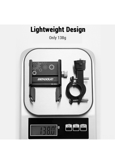 Alüminyum Alaşım Bisiklet Mobil Telefon Tutucu Scooter Döner Akıllı Telefon Tutucu Kırmızı