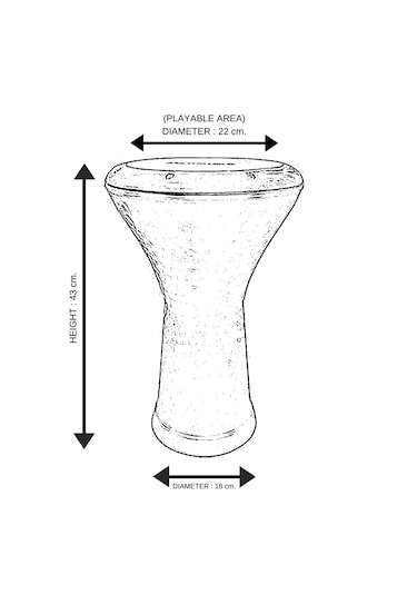 Darbuka - Mısır Çömlek Darbuka - Kılıf Hediyeli Siyah
