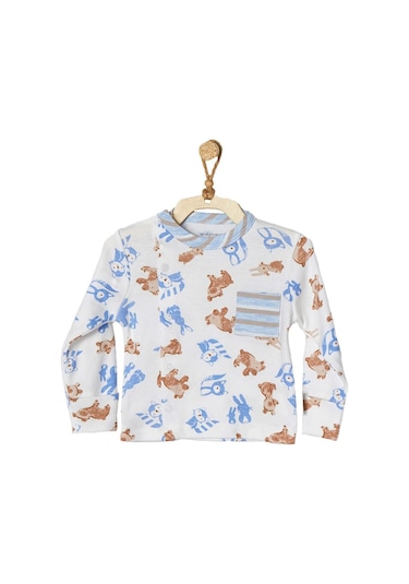 Dear_Enika Andywawa Erkek Bebek Sincap Desenli Mavi 3'Lü Takım Ac22321