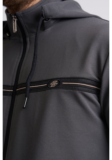 Shooter Sportswear Klasik Antrasit Erkek Eşofman Takımı Çıkartılabilir Kapüşonlu Rahat Kalıp Füme Shooter Sportswear Klasik Antrasit Erkek Eşofman Takımı Çıkartılabilir Kapüşonlu Rahat Kalıp Füme