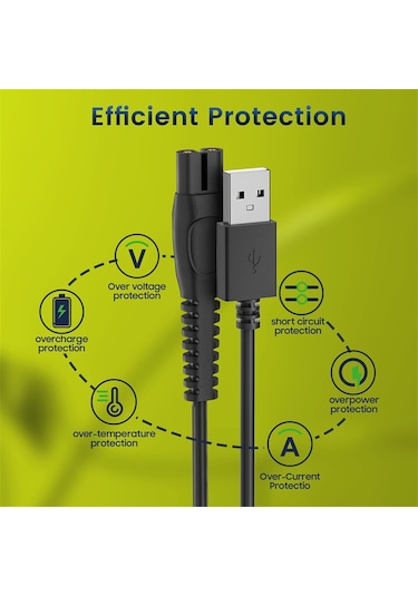 Xiaaokeji 5v 1a Usb Tıraş Makinesi Şarj Kablosu Elektrikli Tıraş Makinesi Düzeltici Şarj Kablosu