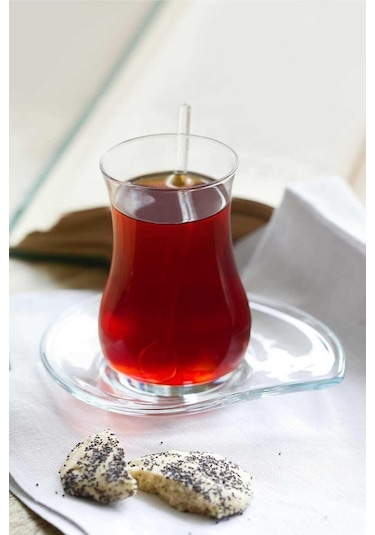 Lav Eva Çay Takımı Çay Seti Çay Bardağı Ve Tabağı 12 Parça