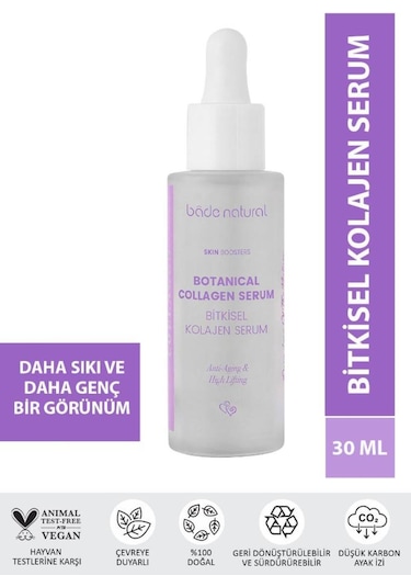 Bade Natural Bitkisel Kolajen Yüz Serumu Yaşlanma Ve Kırışıklık Karşıtı 30 ML