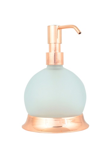 Fkn Bakır Buzlu Camlı Tombik Sıvı Sabunluk