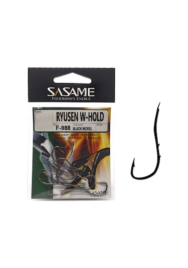 Sasame Ryusen W-hold Black F-988 Serisi Olta İğnesi No:8