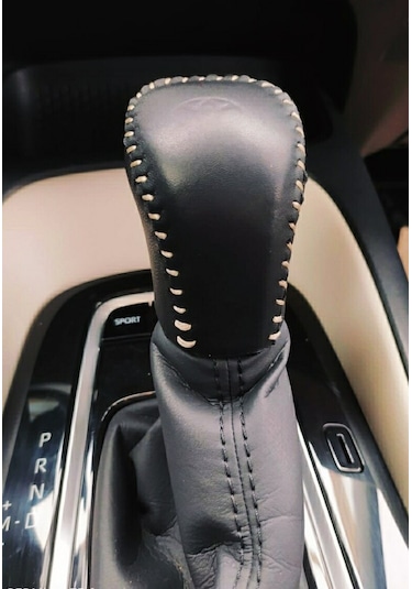 Toyota Corolla Uyumlu 19/24 Hakiki Deri El Yapımı Otomatik Vites Topuzu Kılıfı