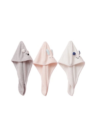 Qingmipy Kareli Kadife Tavşan Kulaklı Kalın Triangle Saç Kurutma Şapka, Ultra İçirici Süper Yumuşak Banyo Kullanıma Uygun, Çapraz Sınırlı Ticaret Ürünü Beyaz, 24 64cm Diğer