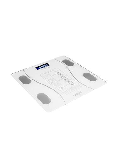 Asonic Bs260 Beyaz 2-aaa Pil Dijital Bluetooth Baskül Sensör-temperli Cam-otomatik Sıfırlama
