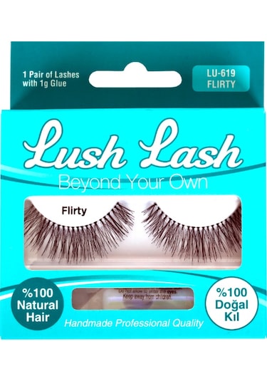 Lush Lash %100 Doğal Kıl Flirty Takma Kirpik  LU-619