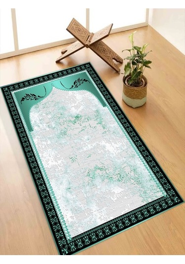 Keçe Seccade Namazlık Kaymaz Taban, Süngerli Diz Dostu Tasarım Ahs958 Çok Renkli