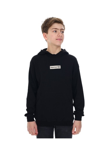 Toontoy Erkek Çocuk Depar Tura Baskılı Sweatshirt Siyah