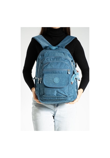 Orta Boy Sırt Çantası Ultra Hafif Çok Cepli Unisex Mavi Model: 571-3j - Mavi