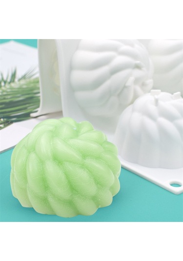 Mousse Kek Kalıbı 6 Santa Ana Çiçekli Silikon Kalıp Dıy Çikolata Beyaz