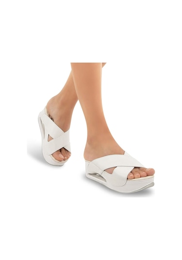 Muya Penelope Anatomik Kadın Terlik Beyaz