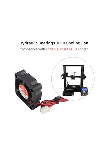 Ranyeek 3d Yazıcı Soğutma Fanı 3010 Hidrolik Yataklı Dc12v 2 Adet Düşük Gürültüli Ender-3/prusa İ3 Uyumlu