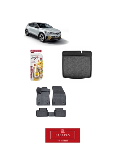 Renault Megane E-tech 2022 Model 5d Havuzlu Paspas Ve Bagaj Havuzu Set + Araç Kokusu