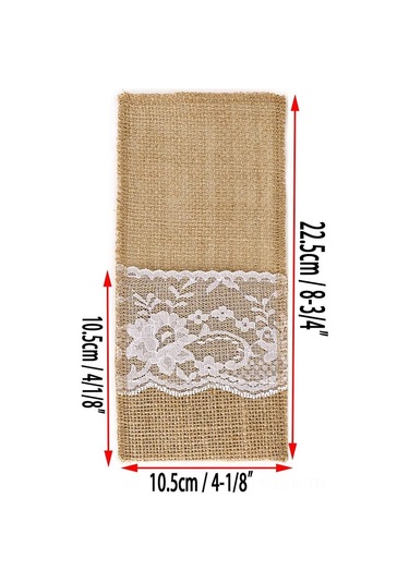 Xindoker Doğal Keten Kumaştan Yapılmış Dayanıklı Ve Şık Mutfak Aksesuarı Çantası - 30 Adet Diğer