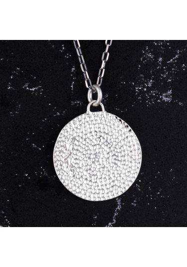 925 Ayar Gümüş Kolye - Burç Çarkı Kolyesi Gümüş