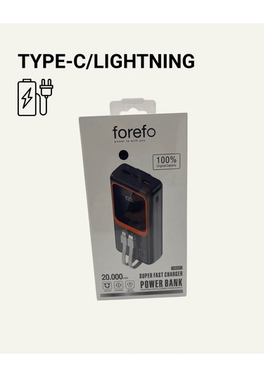 20000 Mah Taşınabilir Powerbank Çok Kablolu, Hızlı Şarj Destekli 22.5w Çoklu