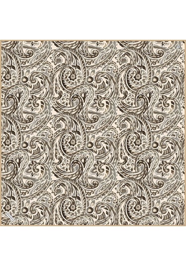 Poanes Paisley Dalgası Desenli Twill İpek Eşarp Açık Pembe - Pembe