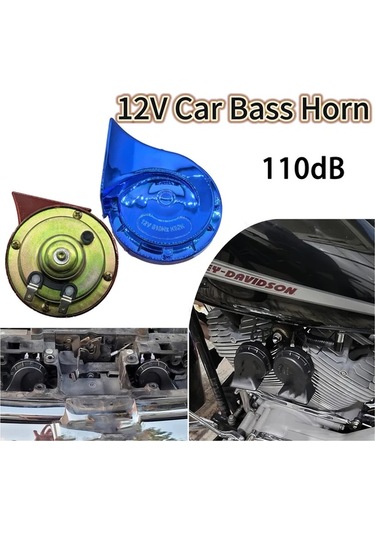 Hightower 1 Adet 12v Salyangoz Renkli Trompet Yüksek Sesli Alt Üst Zengin Altın Renk Korna Motosiklet