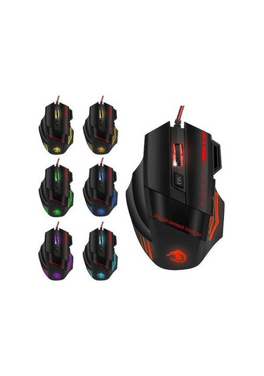 Prestigegoods 5500 Dpı Hxsj A907 Oyun Faresi - 7 Düğmeli, Ergonomik, Usb Kablo A907