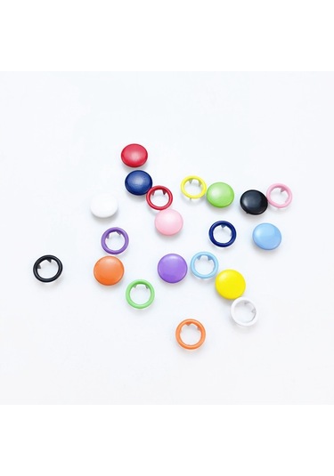 Pense Aracı + 100 Takım 10 Renk Metal Dikiş Düğmeleri İçi Boş Katı
