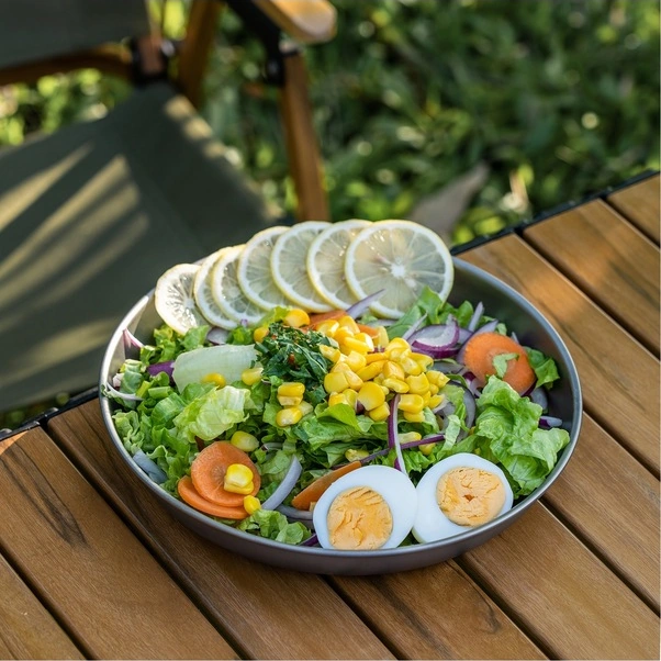 Fortunelane Titanyum Yemek Tabağı - Anti-bakteriyel, Kolay Taşınır, Kamp & Piknik İçin Renkli Çok Renkli