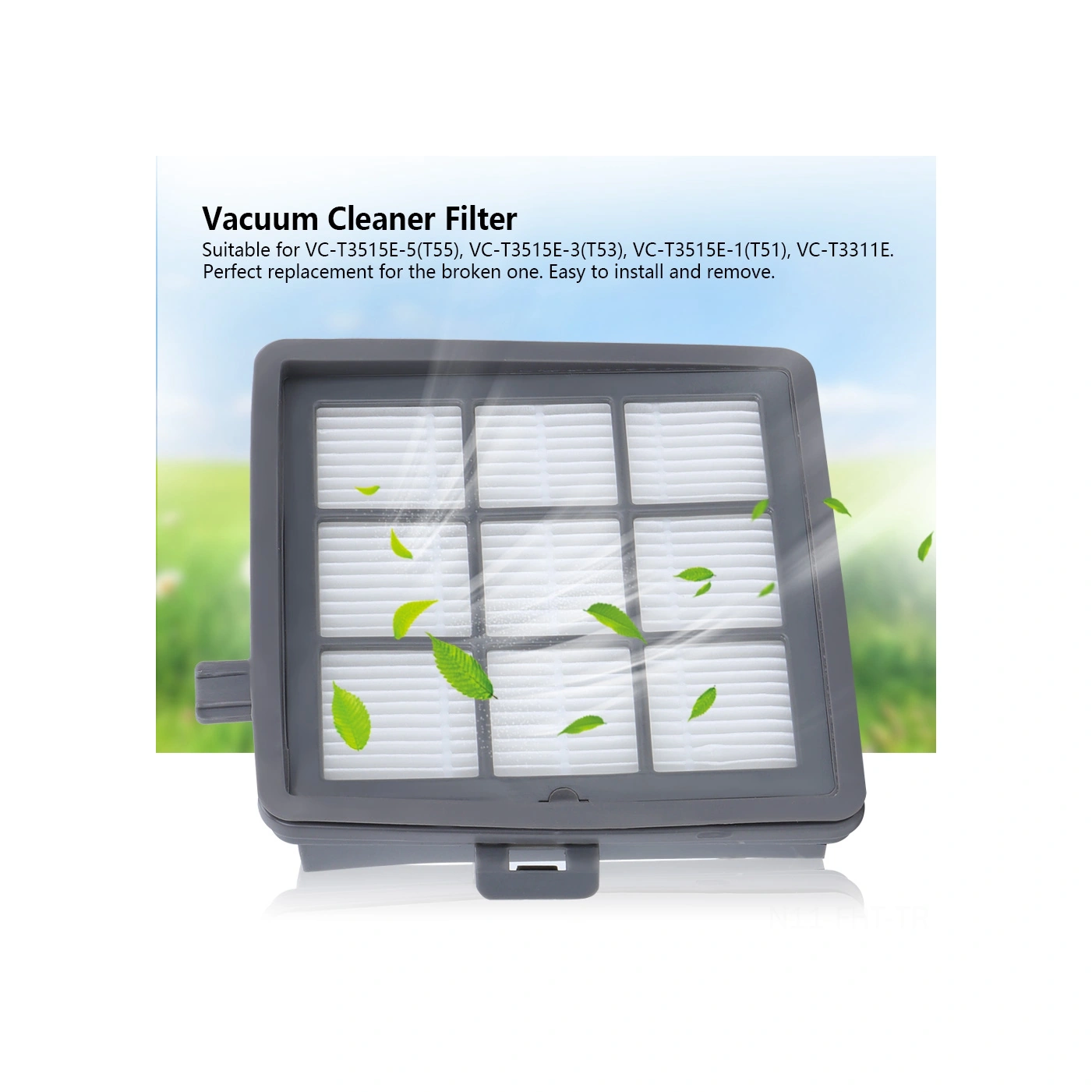 Hangfox Electrolux Vc-t3515e, T55, T53, T51, Vc-t3311e Süpürge İçin Hepa Filtre Ve Filtre Pamukları - Yüksek Kaliteli Abs Malzeme, Kolay Kurulum