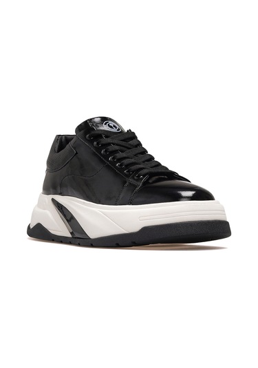 Yaşar Kaşlı Erkek Hakiki Deri Casual Günlük Ayakkabı 25k Ykö-22216 M Siyah Rugan Siyah Rugan