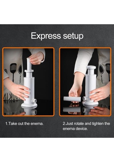 Sosis Makinesi Temizlemesi Kolay Köfte Yapmak Piston Tasarımı Kullanışlı 2'si 1 Arada Taşınabilir Manuel Köfte Dolum Aracı Mutfak Gadget'ı Diğer