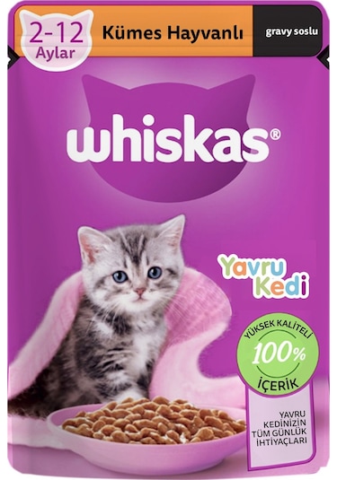 Whiskas Pouch Kümes Hayvanlı Yavru Kedi Maması 28 x 85 G