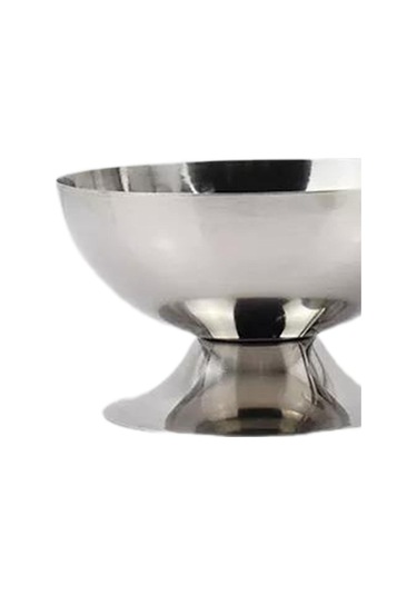 Homyl Paslanmaz Çelik Dondurma Fincan Tatlı Parti Bebek 6cm Gümüş