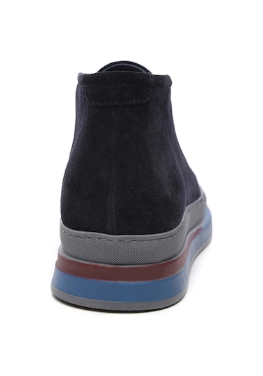 Tamer Tanca Erkek Hakiki Deri Lacivert Süet Casual Bot 86 1618-1 B Erk Bot Lacı Suet