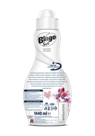 Bingo Soft Konsantre Çamaşır Yumuşatıcısı Manolya Bahçesi 4 x 1440 ML