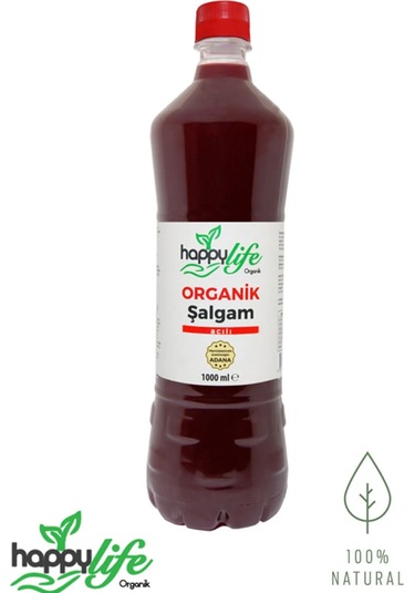 Happylife Acılı Organik Şalgam Suyu 1000 Ml X 6 Adet